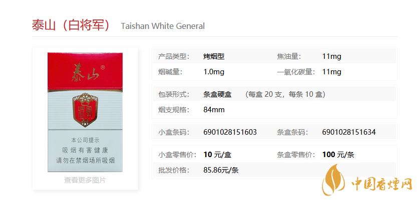 泰山白將軍好抽嗎 泰山白將軍香煙測評(píng)2021